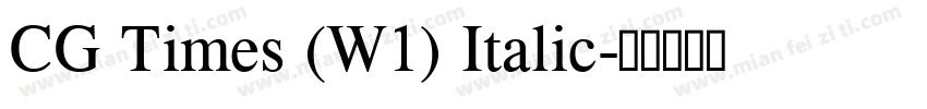CG Times (W1) Italic字体转换